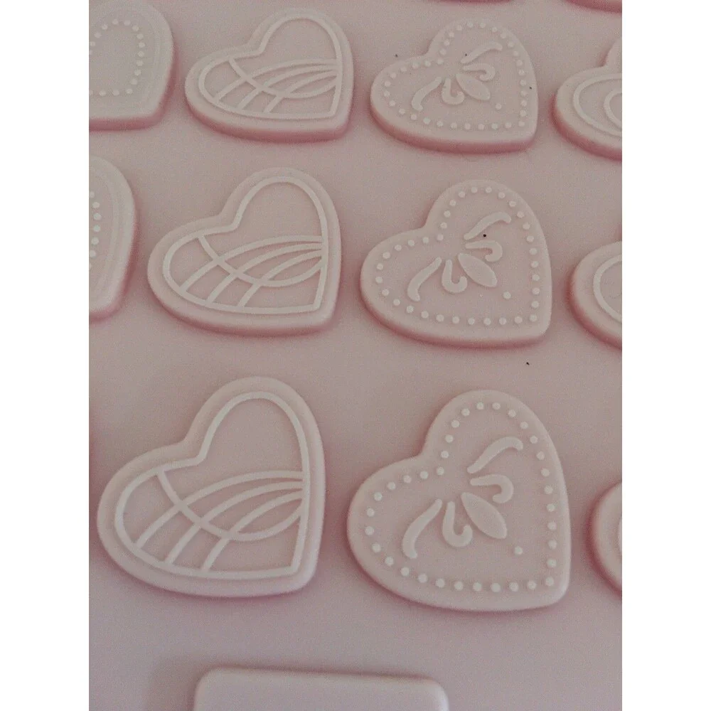 4 New Silicone Chocolate Mold Slab Square Letter Numbers Heart Party Supplies